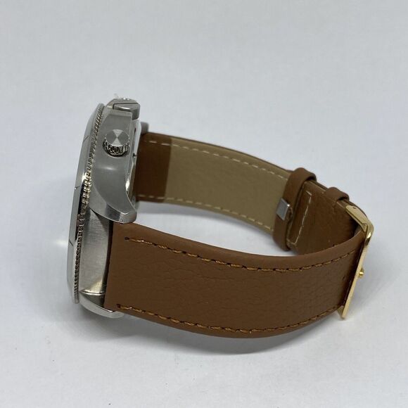 Armani Exchange AX1755 Men's Brown Leather Analog Black Dial Quartz Watch JK238 - Picture 9 of 12